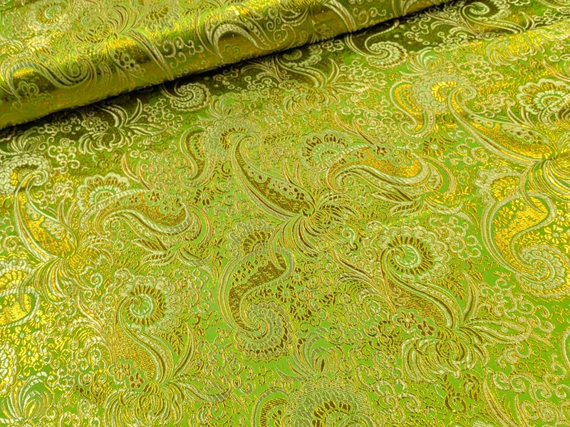 Brokatstoff Paisley mit gold *Ab 50cm