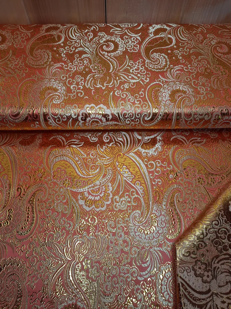 Brokatstoff Paisley mit gold *Ab 50cm