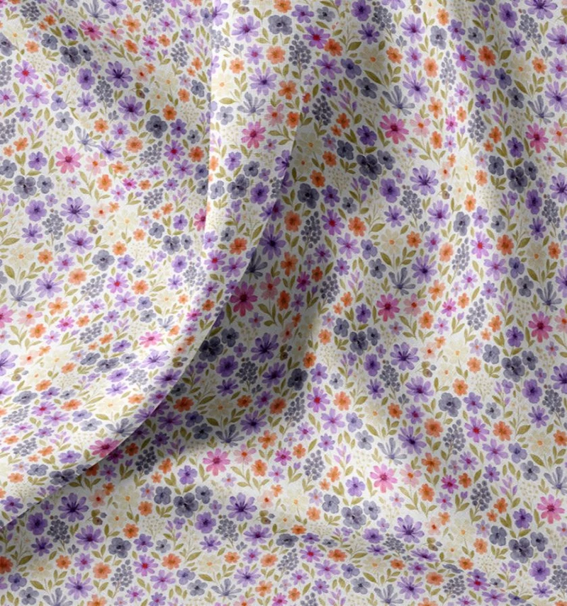 Baumwolle Digitaldruck bunte Blümchen *Ab 50cm