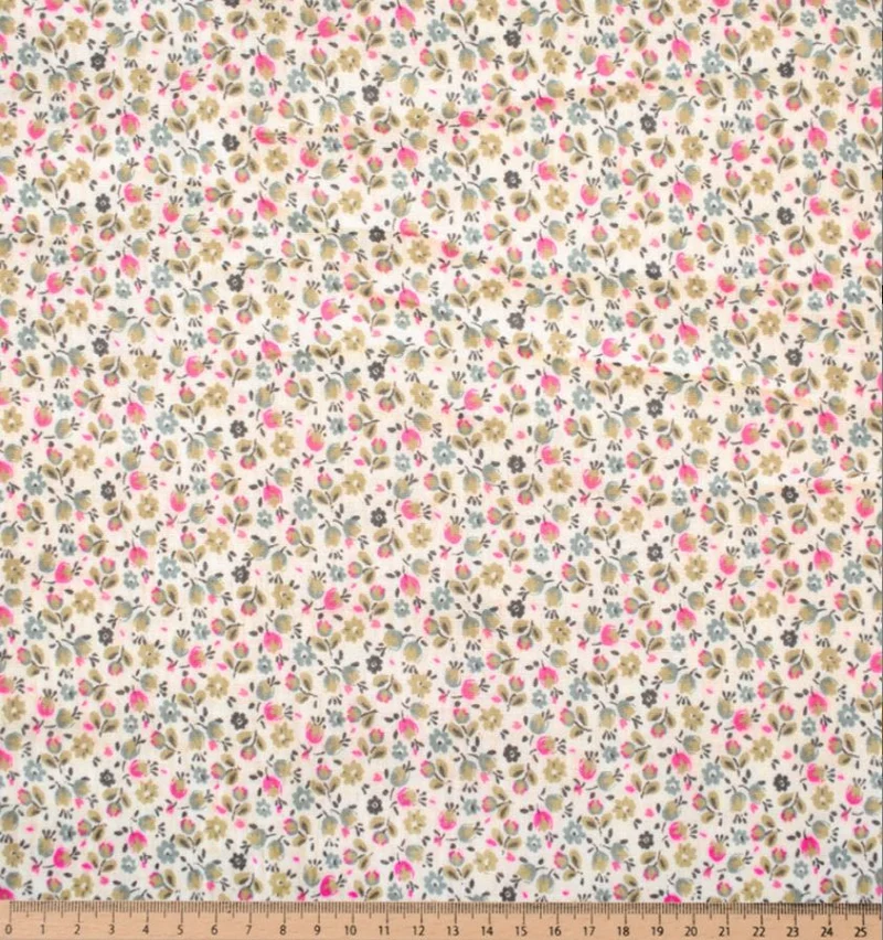 Musselin Streublümchen creme *Ab 50 cm