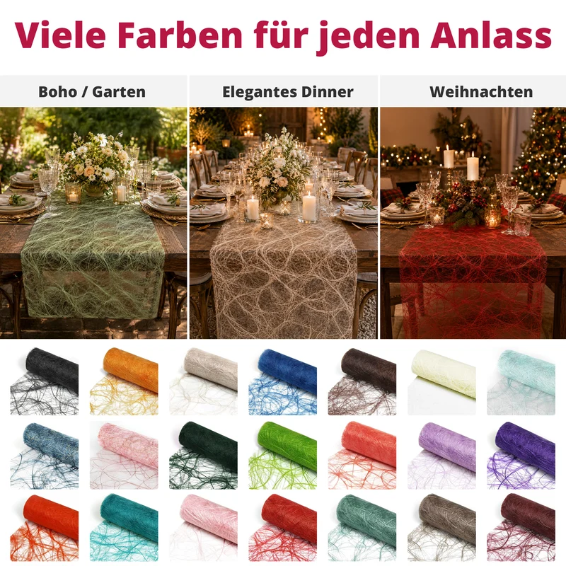 DecoHomeTextil Deco Netz Tischläufer Eco Friendly