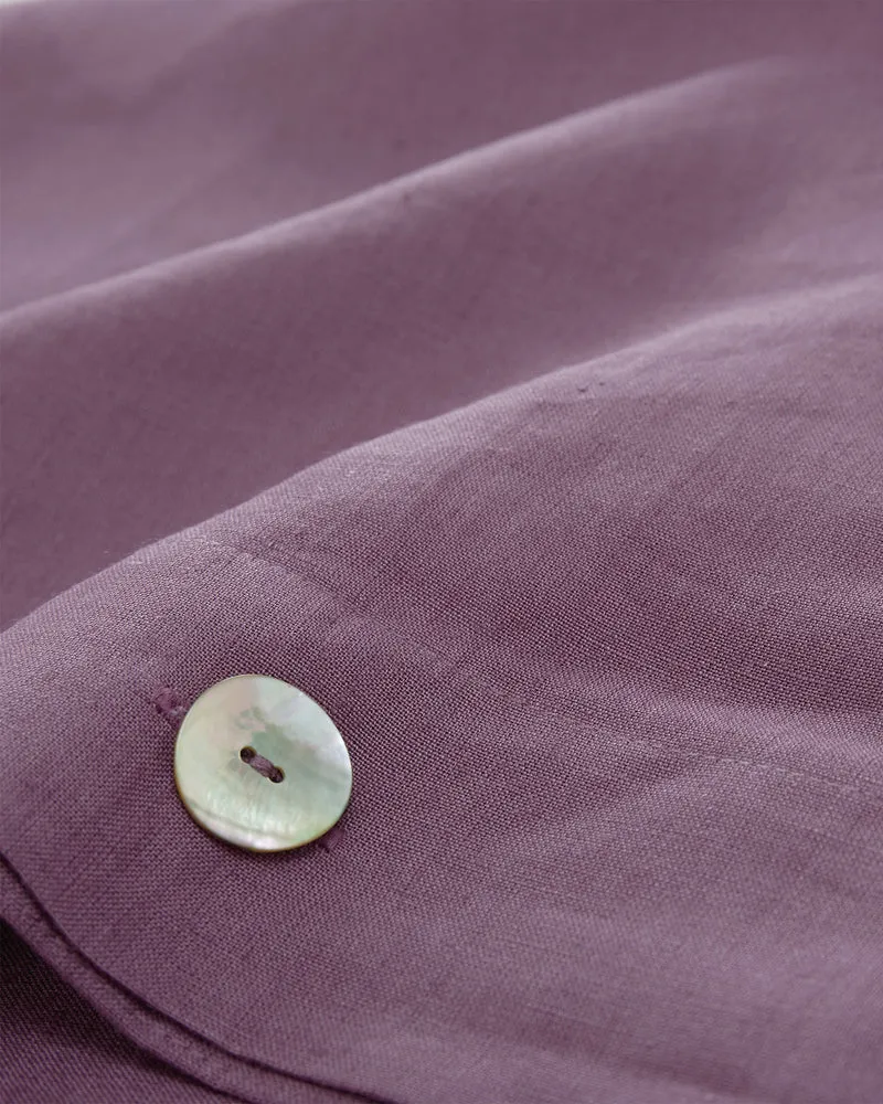 Leinen-Bettwäsche Bellvis [Aubergine]