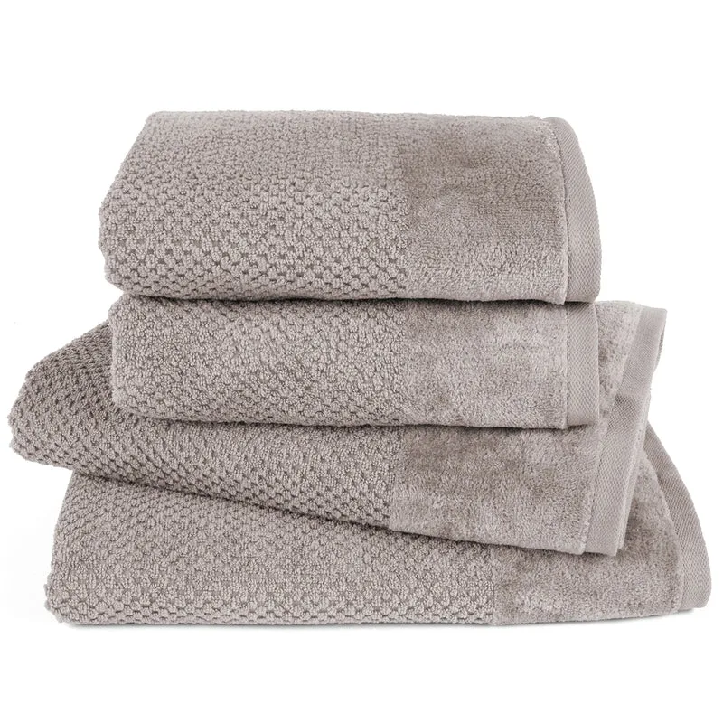 Handtuch Set Popcorn - Taupe - 2x50x100 + 2x70x140 cm