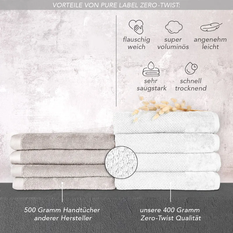 Handtuch Set Popcorn - Weiß - 2x16x21 + 2x30x50 + 4x50x100 + 2x70x140 cm