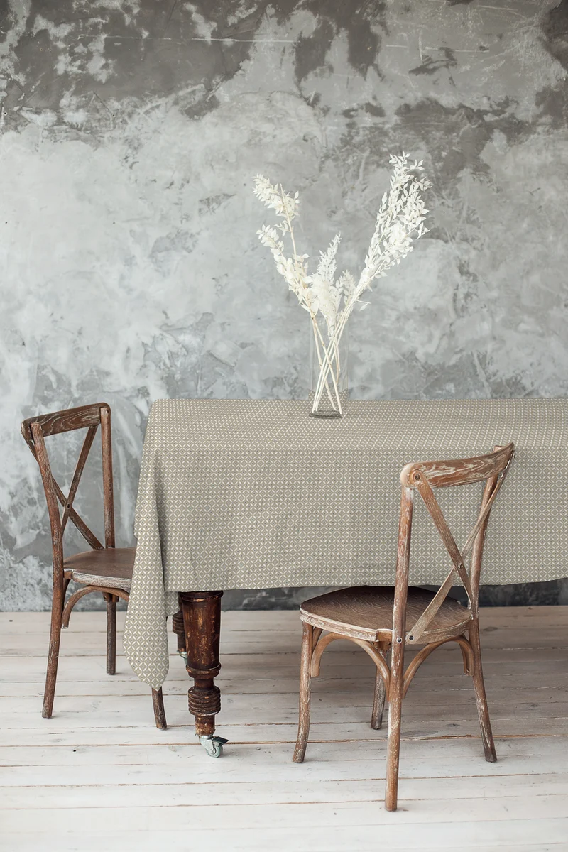 Tischdeckenstoff recycelt Retro beige *Ab 50cm