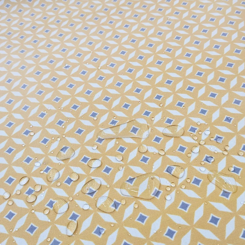 Tischdeckenstoff recycelt Retro gelb *Ab 50cm