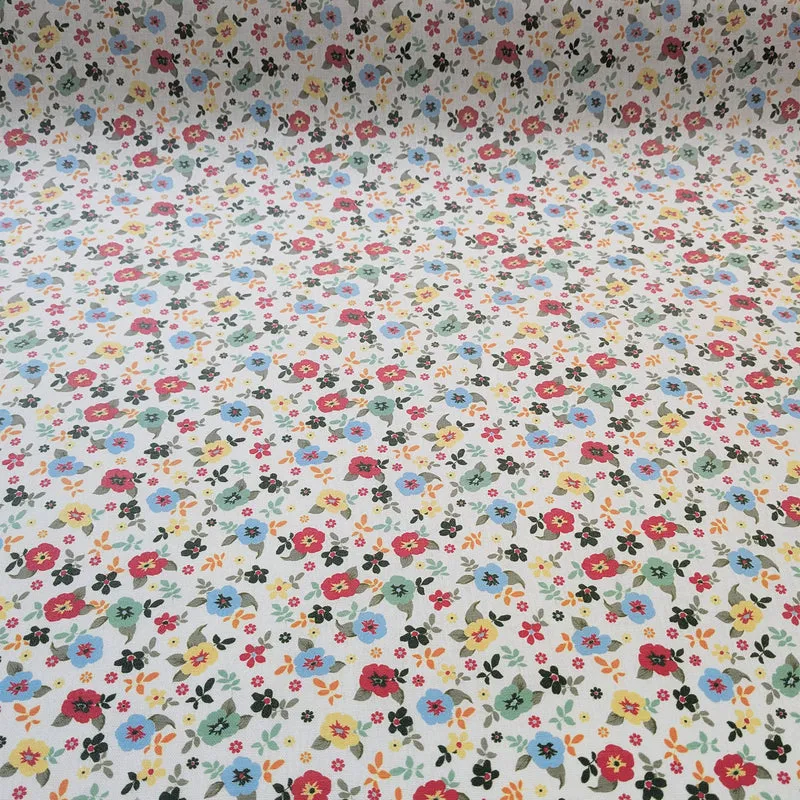 Tischdeckenstoff recycelt Streublümchen *Ab 50cm