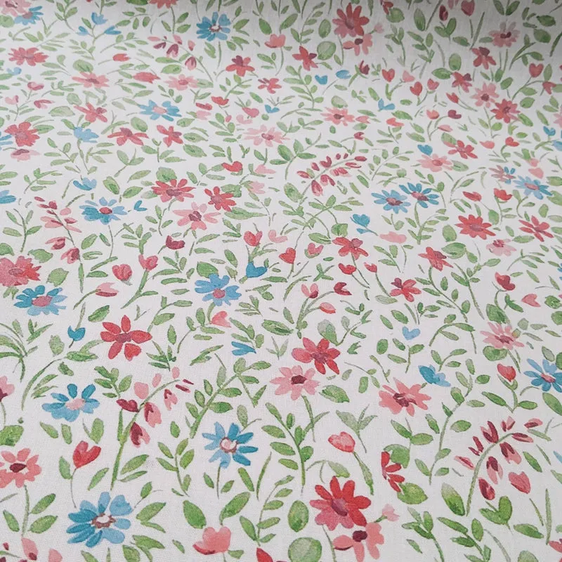 Tischdeckenstoff recycelt Blumen & Blätter *Ab 50cm