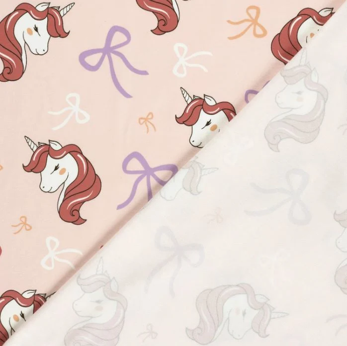 Baumwolljersey Einhorn rosa *Ab 50cm