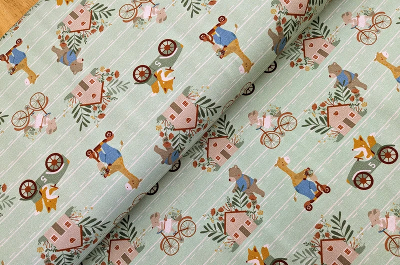 Baumwolljersey Bio fahrende Tiere * Ab 50 cm
