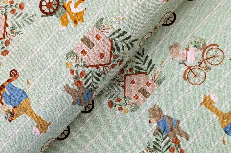 Baumwolljersey Bio fahrende Tiere * Ab 50 cm