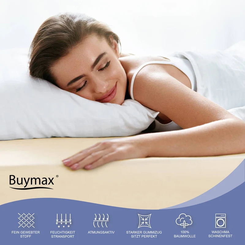 Boxspringbett Spannbettlaken 90x200–100x220 cm