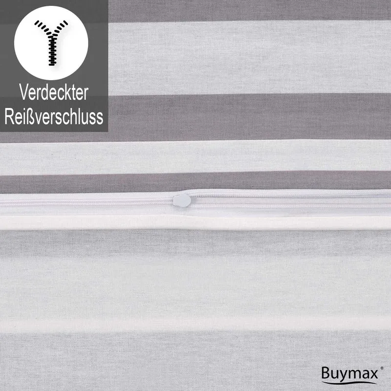 Renforcé Bettwäsche "Aspara", 100% Baumwolle, Reißverschluss, 80x80 cm Kissenbezug