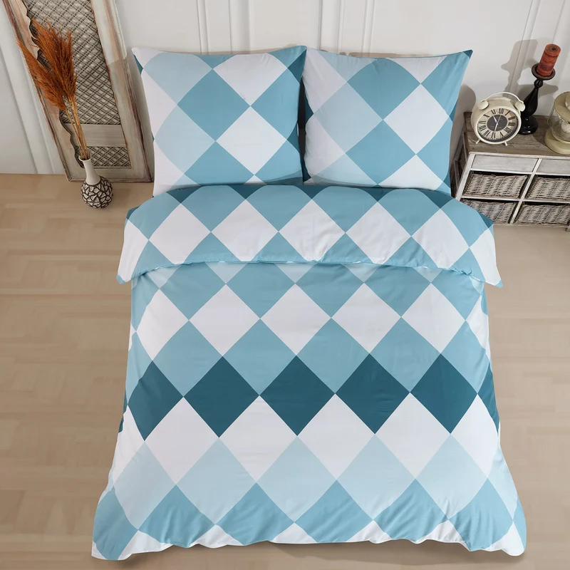 Renforcé Bettwäsche "Anaga Indigo", 100% Baumwolle, Reißverschluss, 80x80 cm Kissenbezug