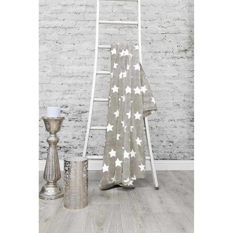 HnL Microfaser Kuscheldecke 150x200 cm Fleece Stars