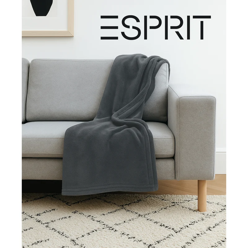 ESPRIT Fleecedecke - leicht & flauschig -Wendedecke - 150x200cm