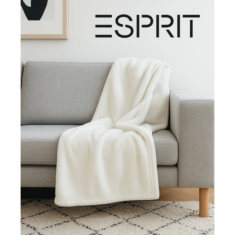 ESPRIT Fleecedecke - leicht & flauschig -Wendedecke - 150x200cm