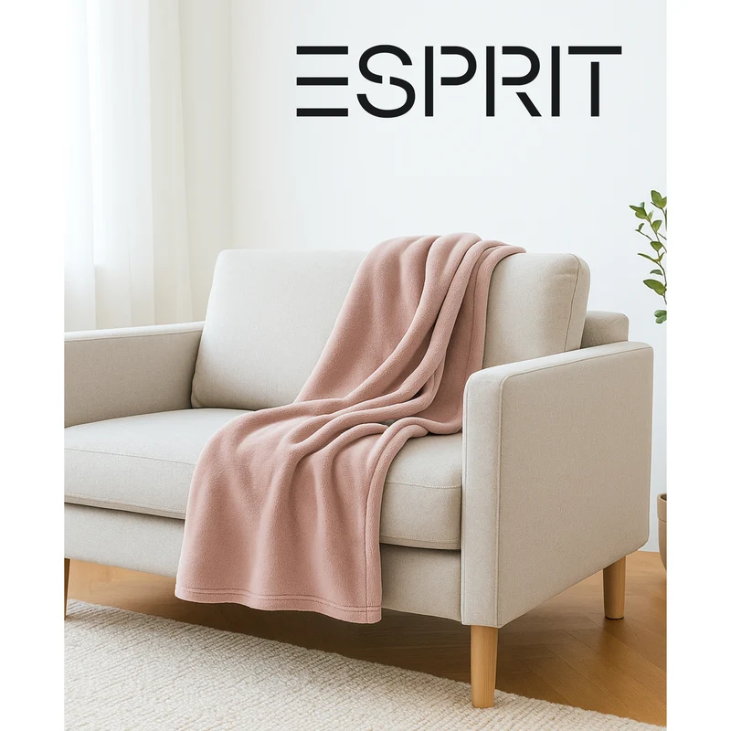 ESPRIT Fleecedecke - leicht & flauschig -Wendedecke - 150x200cm
