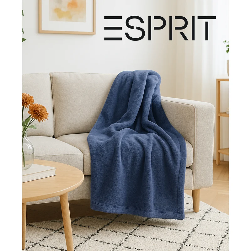 ESPRIT Fleecedecke - leicht & flauschig -Wendedecke - 150x200cm