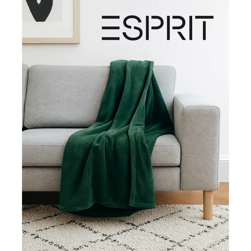ESPRIT Fleecedecke - leicht & flauschig -Wendedecke - 150x200cm