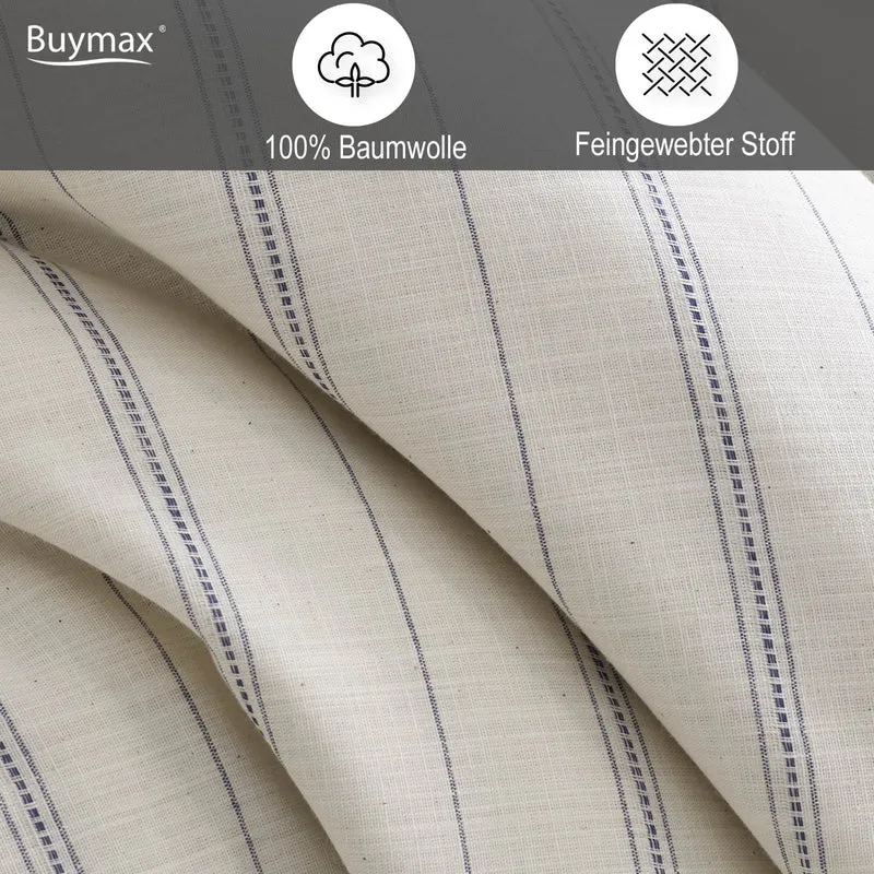 Natur Bettwäsche, Slub Yarn Dyed, Reißverschluss, 100% Baumwolle