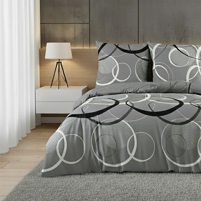 Renforcé Bettwäsche "Wave", 100% Baumwolle, Reißverschluss, 80x80 cm Kissenbezug