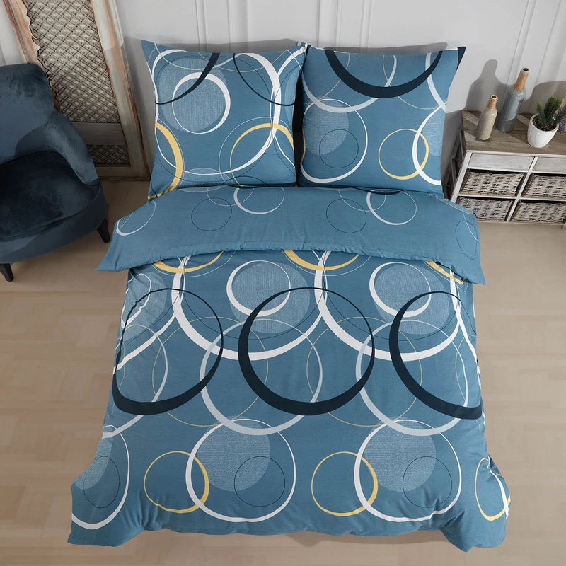 Renforcé Bettwäsche "Wave", 100% Baumwolle, Reißverschluss, 80x80 cm Kissenbezug