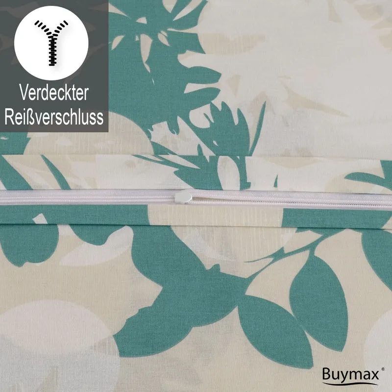 Renforcé Bettwäsche "Relia", 100% Baumwolle, Reißverschluss, 80x80 cm Kissenbezug
