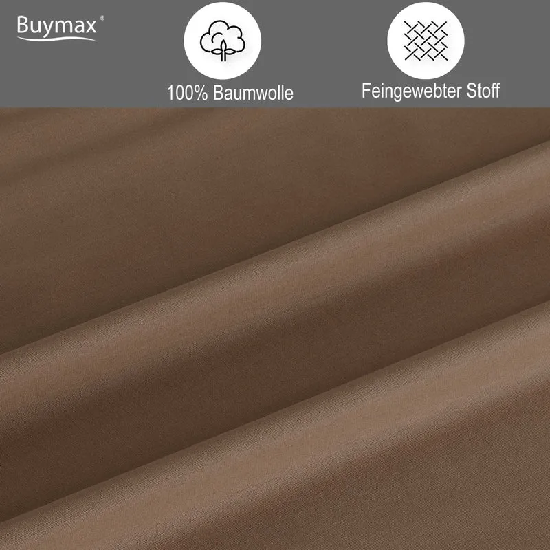 Renforcé Wende-Bettwäsche Set, 100% Baumwolle, Reißverschluss, 80x80 cm Kissenbezug