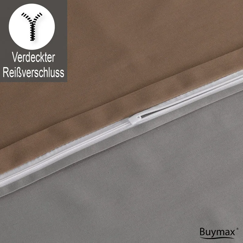 Renforcé Wende-Bettwäsche Set, 100% Baumwolle, Reißverschluss, 80x80 cm Kissenbezug
