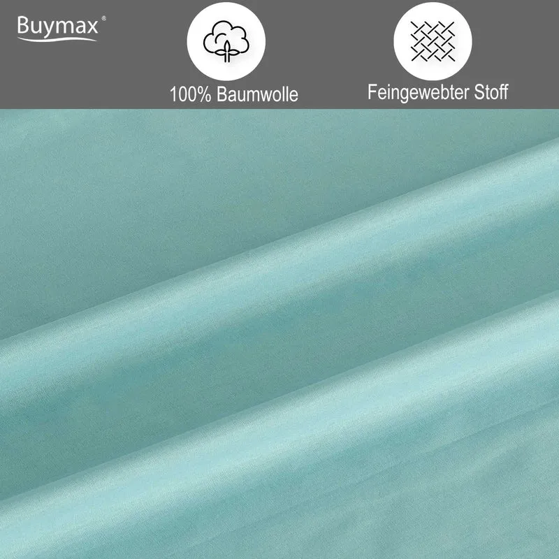 Renforcé Wende-Bettwäsche Set, 100% Baumwolle, Reißverschluss, 80x80 cm Kissenbezug