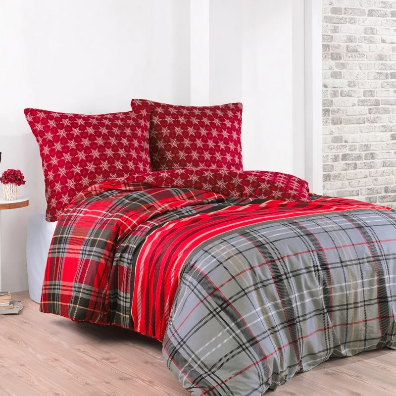 Teddy Fleece Bettwäsche "Teddy Plüsch Santa", kuschelig, Reißverschluss, 80x80 Kissenbezug