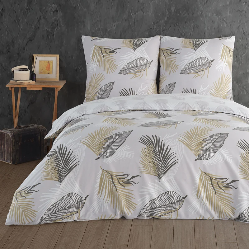 Renforcé Bettwäsche Set "Sonella", 100% Baumwolle, Reißverschluss, 80x80 cm Kissenbezug
