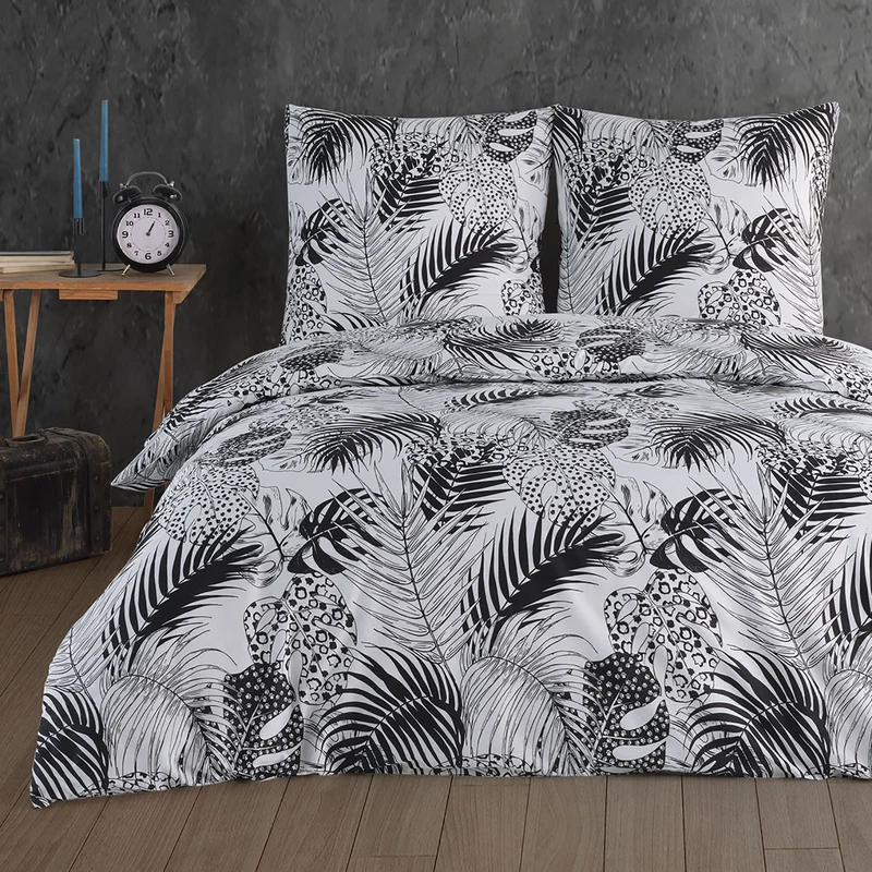 Renforcé Bettwäsche Set "Exotic", 100% Baumwolle, Reißverschluss, 80x80 cm Kissenbezug
