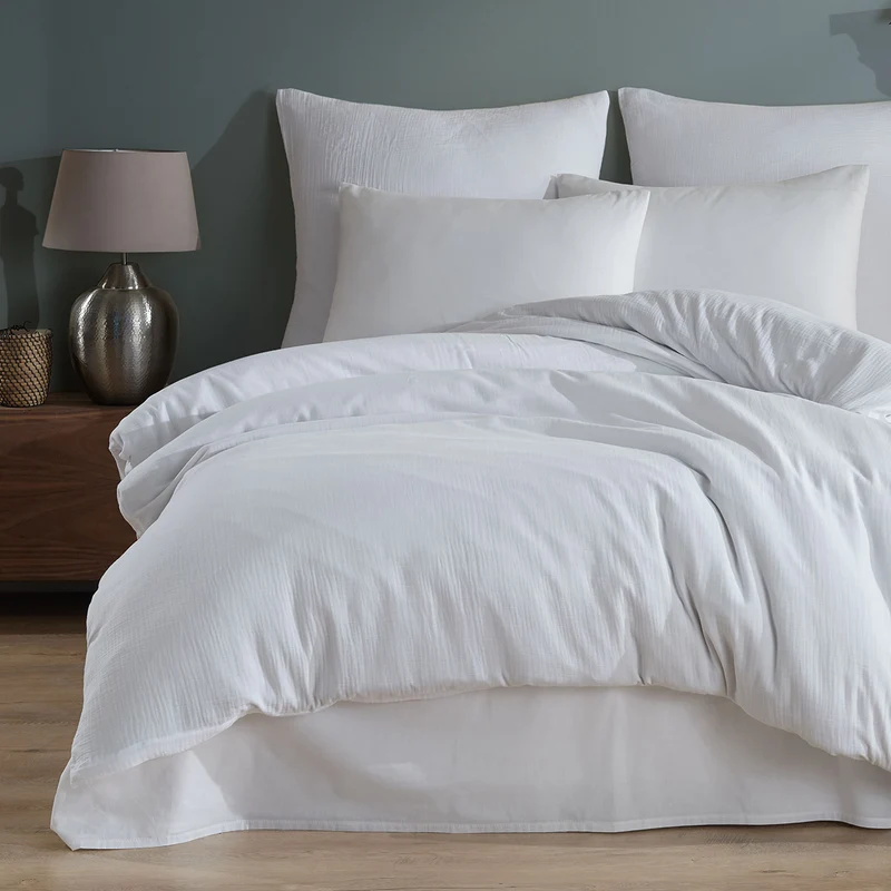 Musselin Bettwäsche Set, Uni, 100% Baumwolle, 80x80 cm Kissenbezug