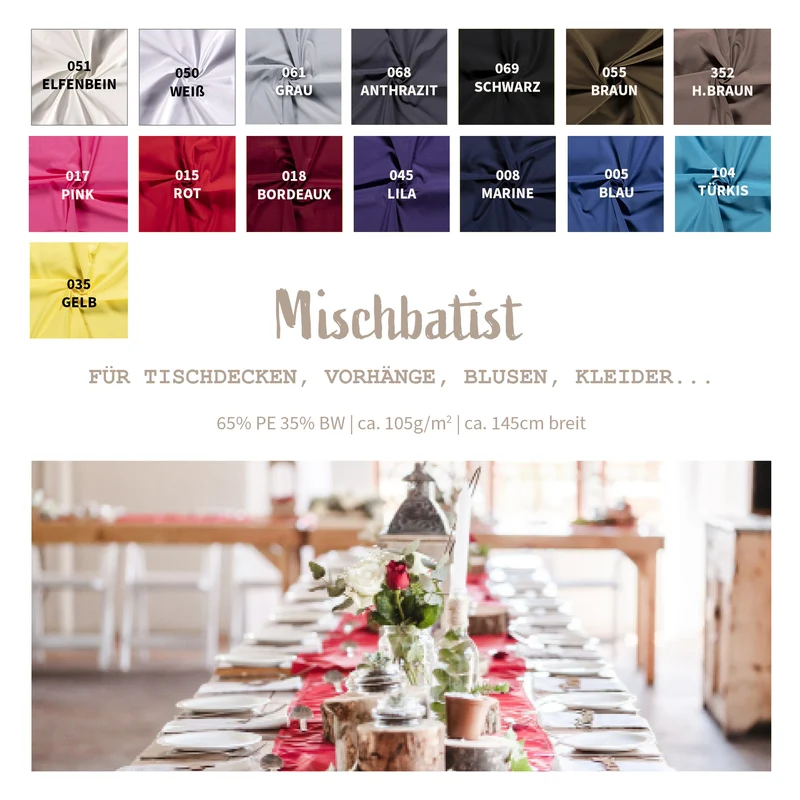 Batist Mischgewebe *Ab 1m