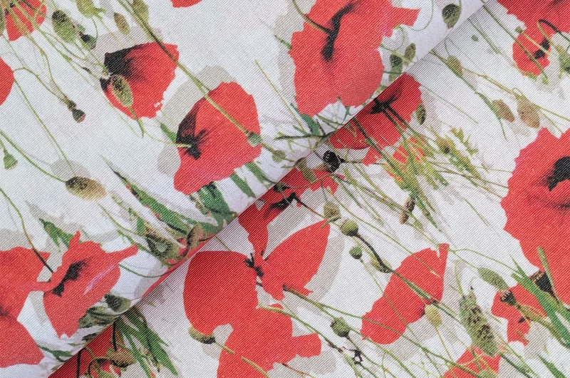 Dekostoff Mohnblumen *Ab 50cm