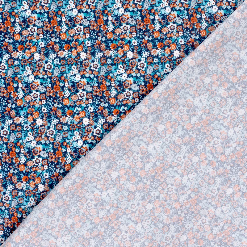 Baumwolle bedruckt Blümchen & Kreise *Ab 50cm