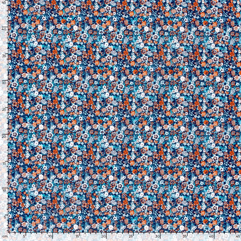 Baumwolle bedruckt Blümchen & Kreise *Ab 50cm