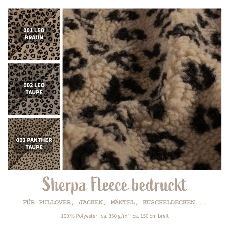 Sherpa Fleece bedruckt *Ab 50cm