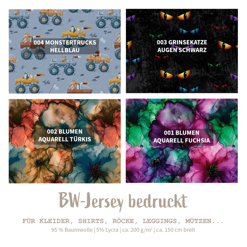 Baumwolljersey digital bedruckt *Ab 50cm