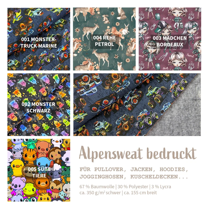 Alpenfleece bedruckt *Ab 50cm