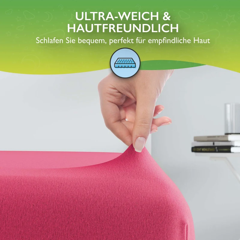 2x etérea Comfort Jersey Topper Spannbettlaken