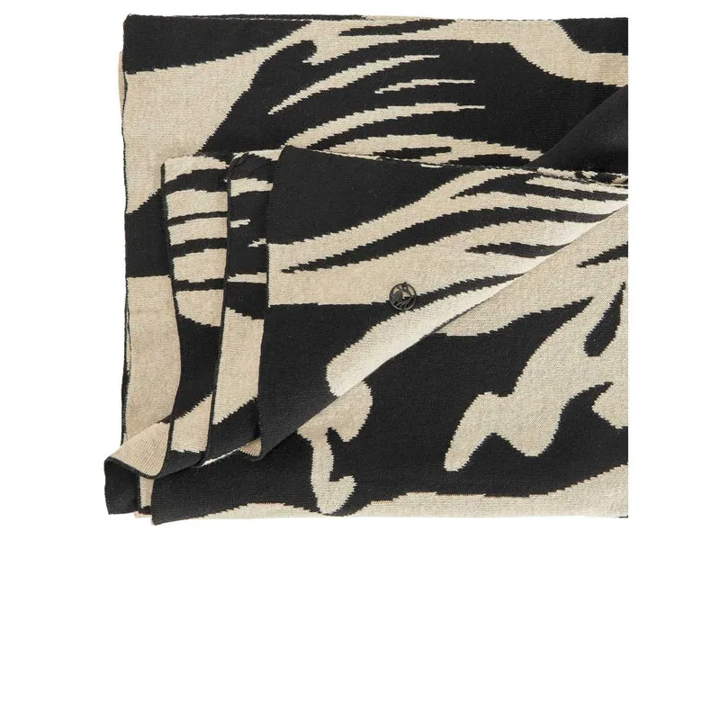 SPORTALM Luxus Wohndecke - 100% Baumwolle - Tigermuster 130x170cm