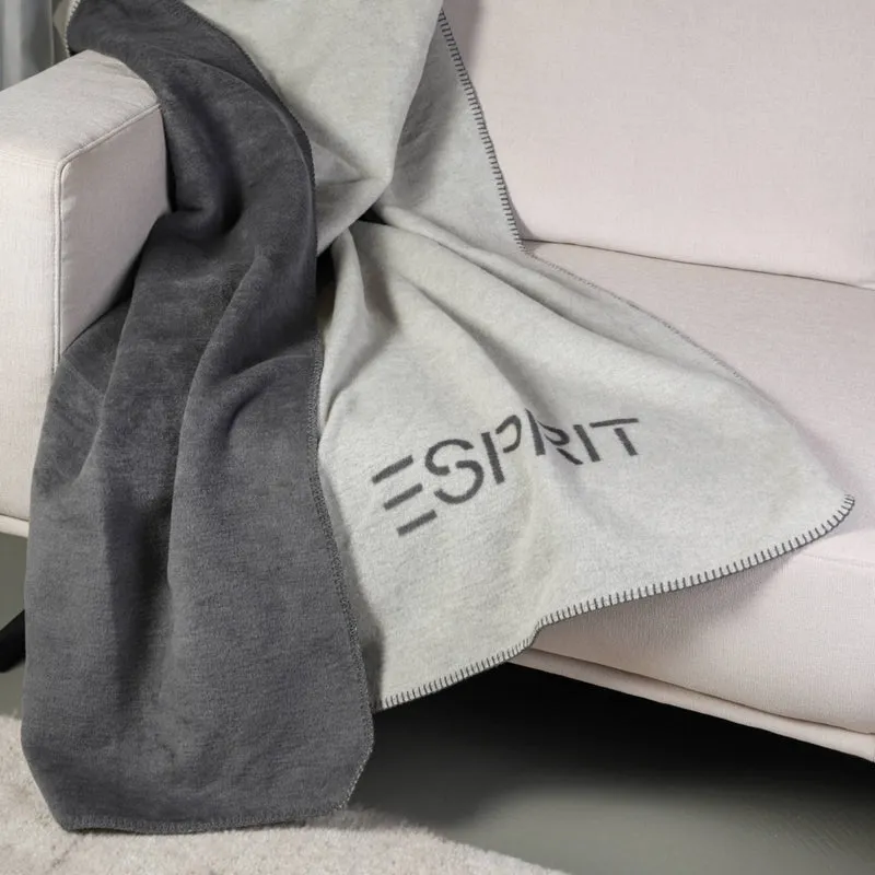 ESPRIT Fleecedecke - Baumwoll-Mix Wendedecke 130x170cm