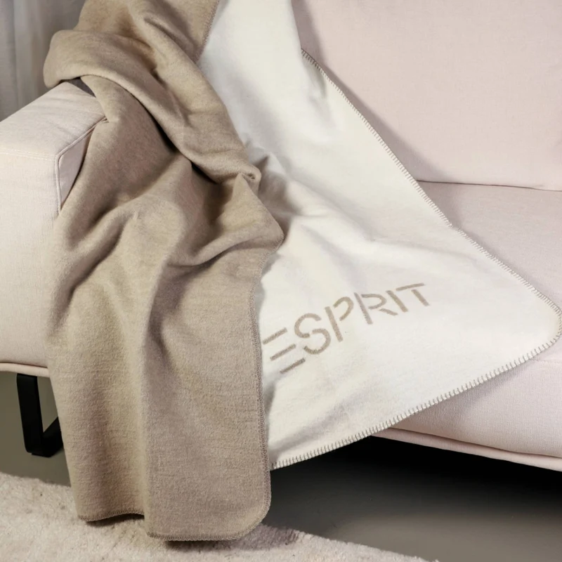 ESPRIT Fleecedecke - Baumwoll-Mix Wendedecke 130x170cm