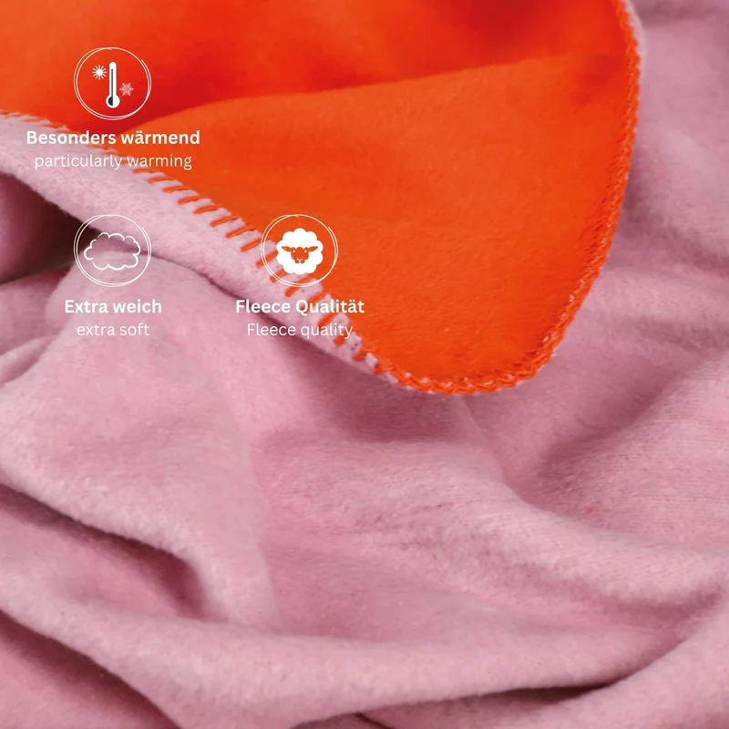 ESPRIT Fleecedecke - Baumwoll-Mix Wendedecke 130x170cm