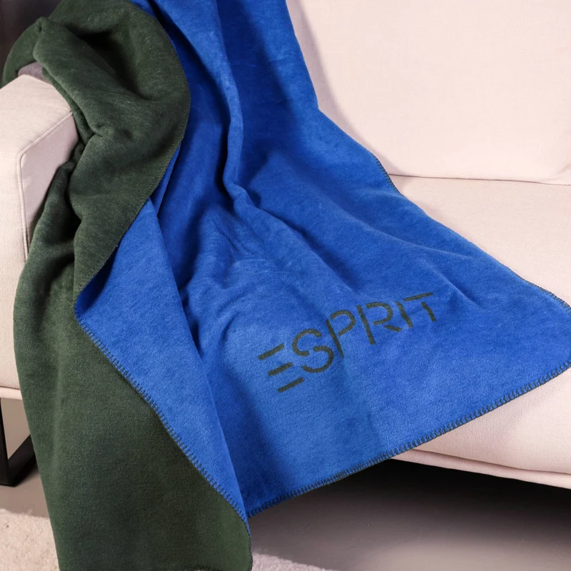 ESPRIT Fleecedecke - Baumwoll-Mix Wendedecke 130x170cm