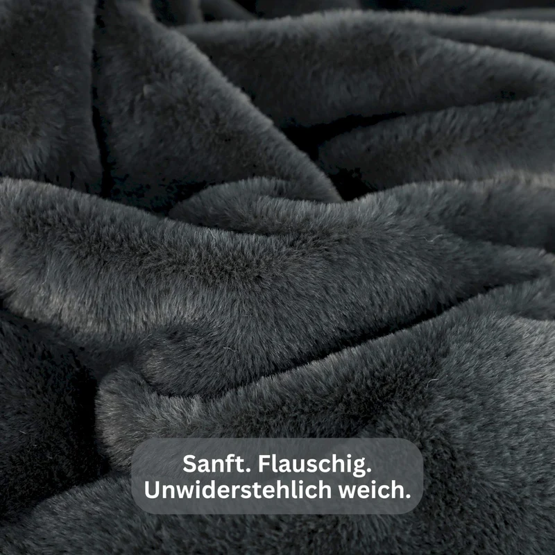 SCHÖNER WOHNEN Kunstfelldecke - flauschig & kuschelig - 130x170cm