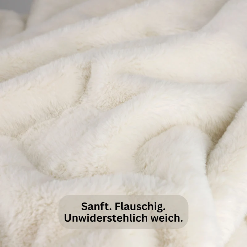SCHÖNER WOHNEN Kunstfelldecke - flauschig & kuschelig - 130x170cm